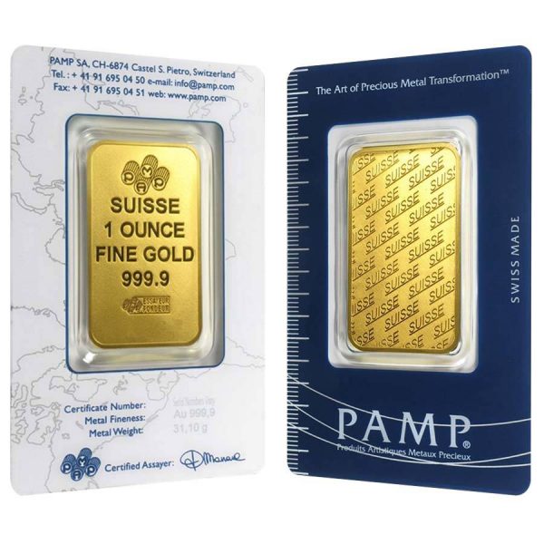 1 oz PAMP Suisse Gold Bar