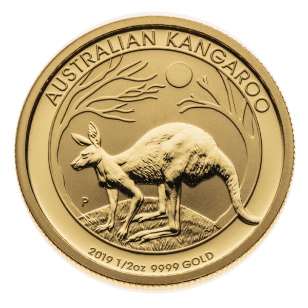 1/2 oz Australian Kangaroo Gold Coin .9999