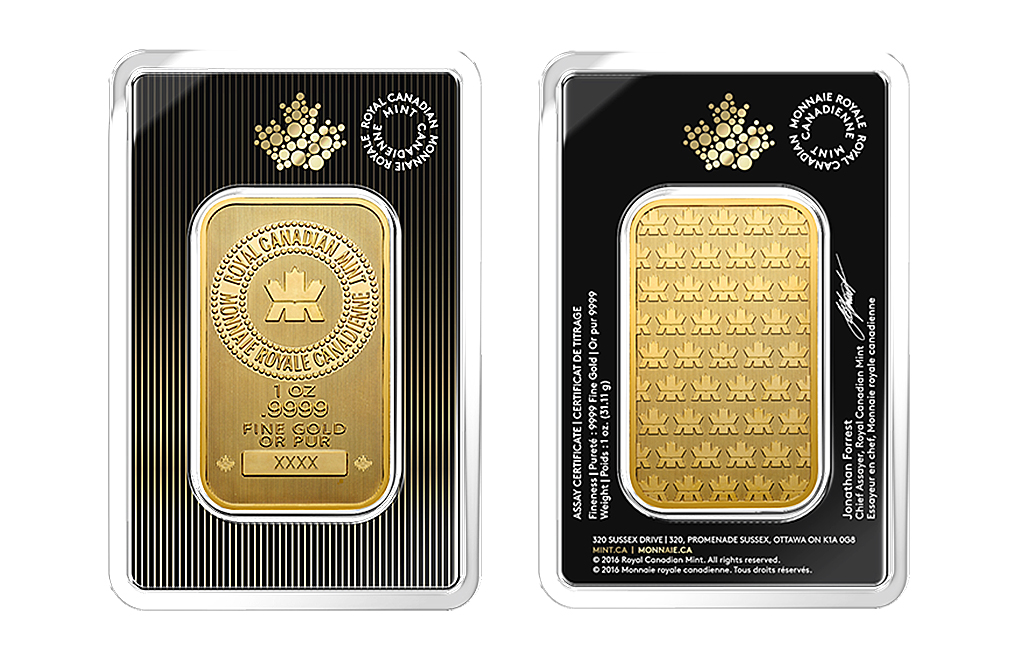 1 oz Royal Canadian Mint Gold Bar