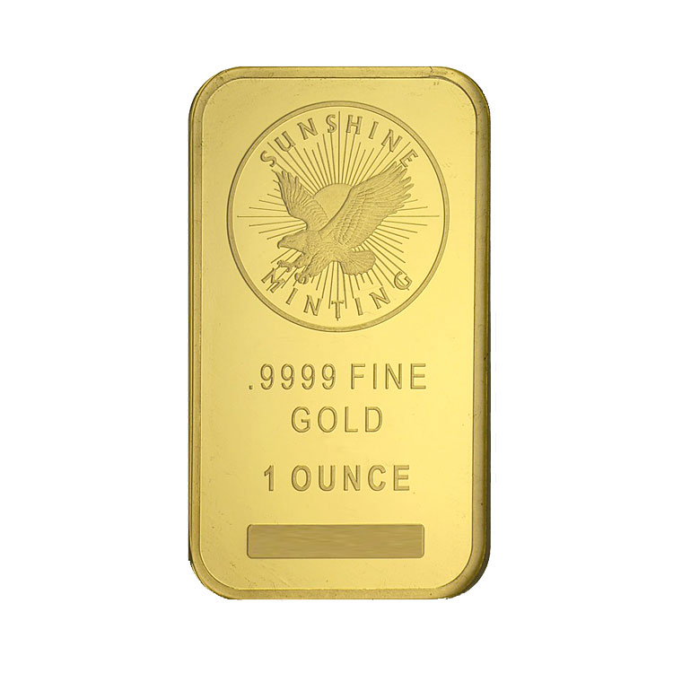 1 oz Sunshine Mint Gold Bar .9999