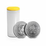 1 OZ Maple leaf silver coin tube .9999(RANDOM YEARS)